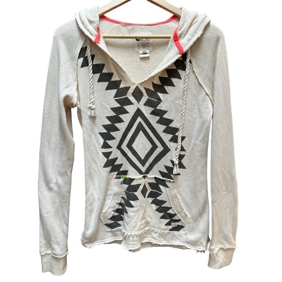 Billabong Long Sleeve Hoodie Pullover Aztec Western Boho Beachy‎ Size S - Picture 1 of 7